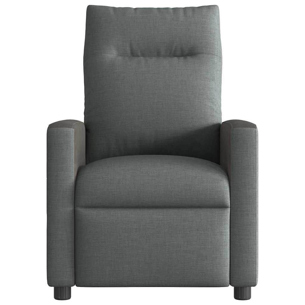 Poltrona reclinabile in tessuto grigio scuro