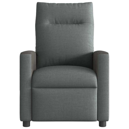 Poltrona reclinabile in tessuto grigio scuro