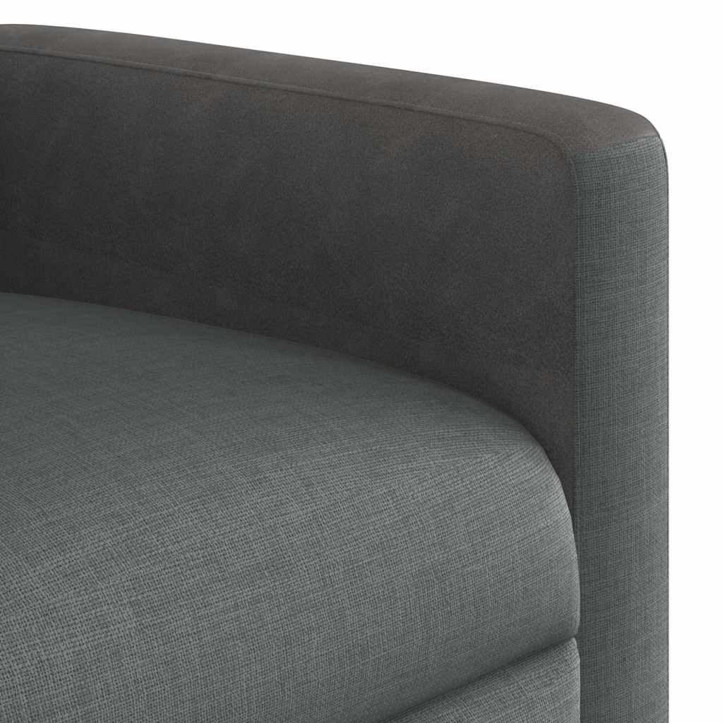 Poltrona reclinabile in tessuto grigio scuro