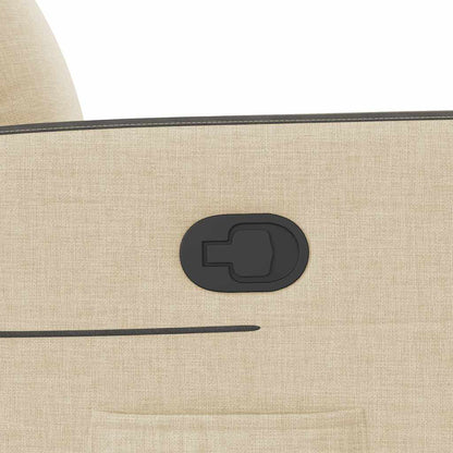 Poltrona Reclinabile in Tessuto Crema
