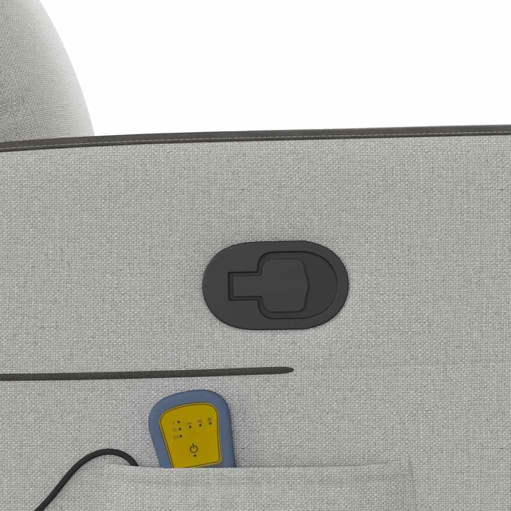 Poltrona Massaggiante Reclinabile Grigio Nuvola in Tessuto - homemem39