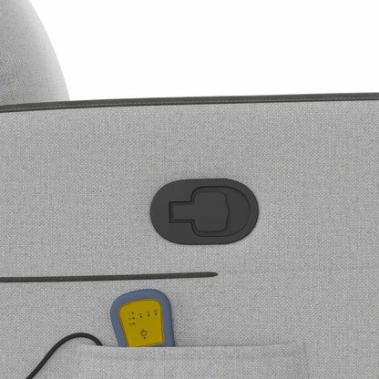 Poltrona Massaggiante Reclinabile Grigio Nuvola in Tessuto