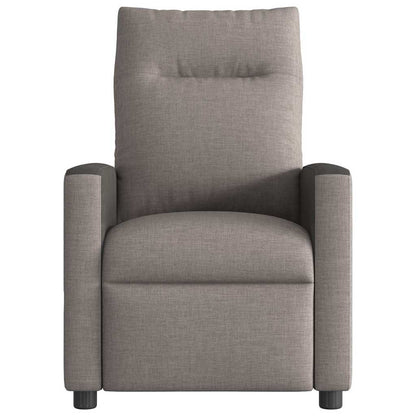 Poltrona Massaggiante Reclinabile Tortora in Tessuto