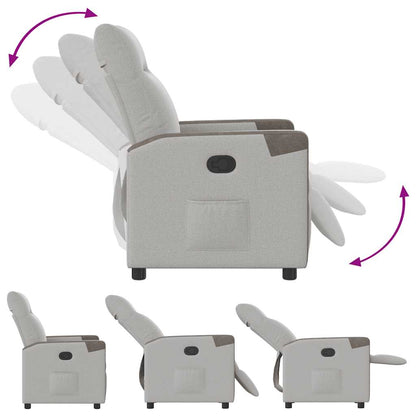 Poltrona Reclinabile in Tessuto Grigio Nuvola - homemem39