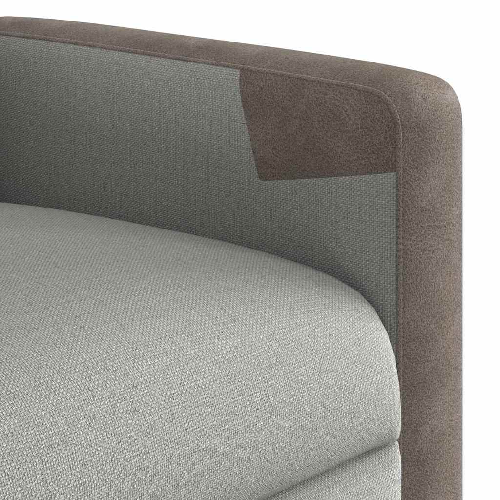 Poltrona Reclinabile in Tessuto Grigio Nuvola