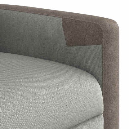Poltrona Reclinabile in Tessuto Grigio Nuvola