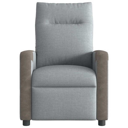 Poltrona Reclinabile in Tessuto Grigio Chiaro | homemem39