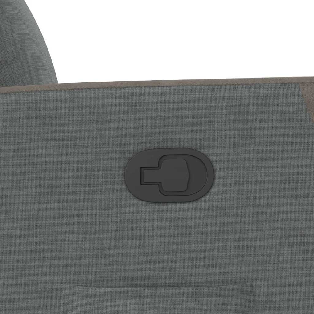 Poltrona Reclinabile in Tessuto Grigio Scuro - homemem39