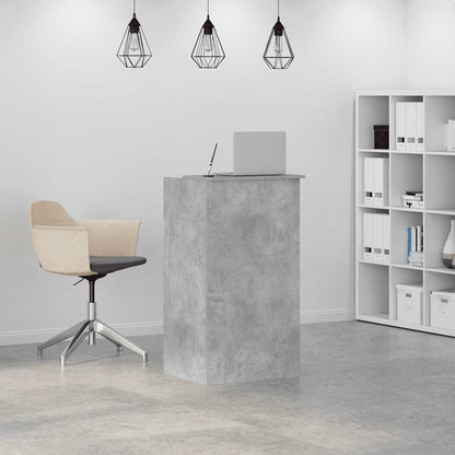 Banco Reception Grigio Cemento 55x50x103,5 cm Legno Multistrato