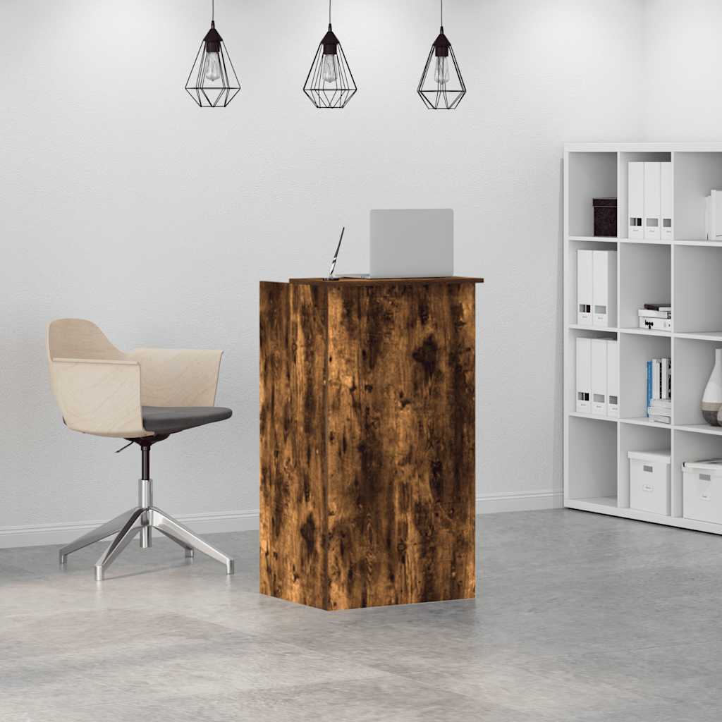 Banco Reception Rovere Fumo 55x50x103,5 cm in Legno Multistrato - homemem39