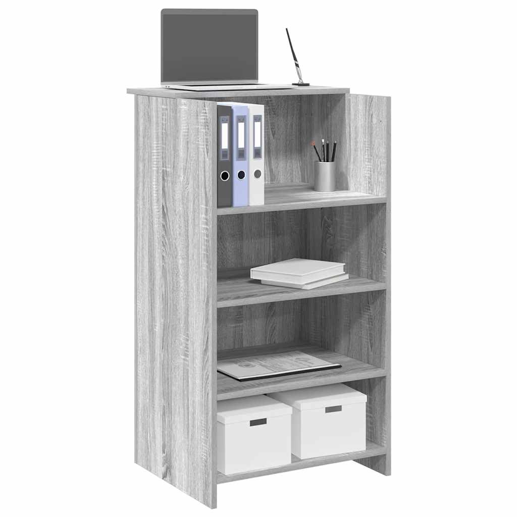 Banco Reception Grigio Sonoma 55x50x103,5 cm Legno Multistrato - homemem39
