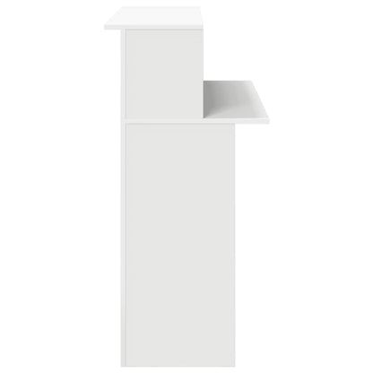 Scrivania per Reception Bianca 100x50x103,5 cm in Legno Massello