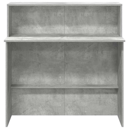 Banco Reception Grigio Cemento 100x50x103,5cm Legno Multistrato