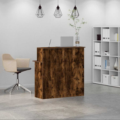 Banco Reception Rovere Fumo 100x50x103,5cm in Legno Multistrato