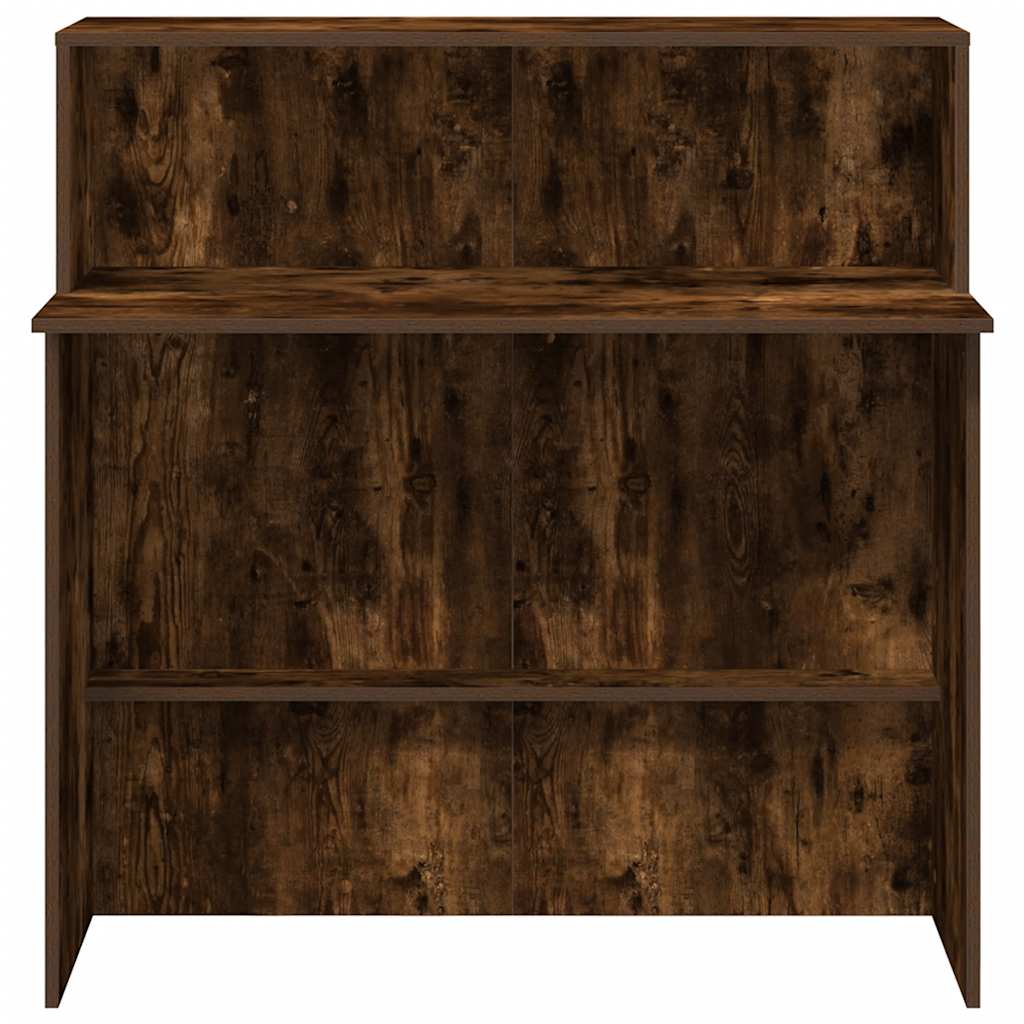 Banco Reception Rovere Fumo 100x50x103,5cm in Legno Multistrato