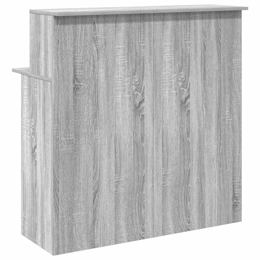 Banco Reception Grigio Sonoma 100x50x103,5 cm Legno Multistrato