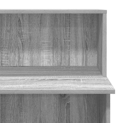 Banco Reception Grigio Sonoma 100x50x103,5 cm Legno Multistrato