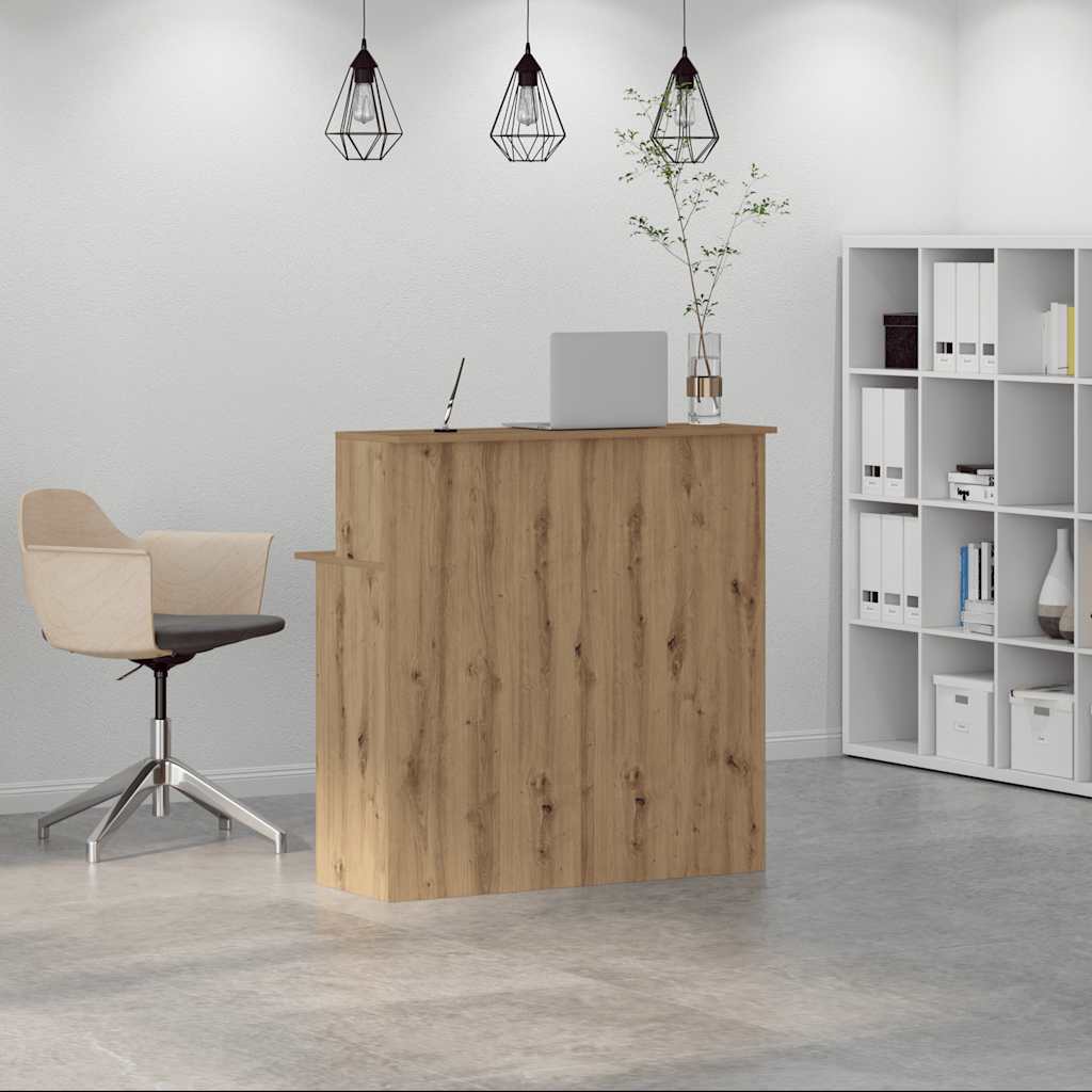 Banco Reception Rovere Artigianale 100x50x103,5cm in Truciolato - homemem39