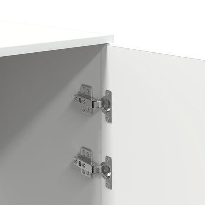 Mobiletto portaoggetti bianco 40x45x103,5 cm in legno ingegnerizzato | homemem39