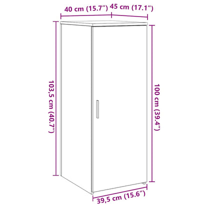 Mobile Portaoggetti Rovere Sonoma 40x45x103,5 cm in Truciolato | homemem39