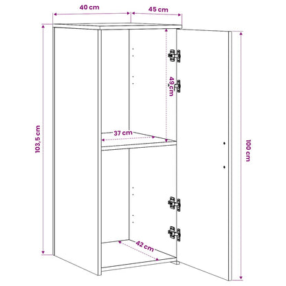 Mobile Portaoggetti Grigio Sonoma 40x45x103,5 cm in Truciolato