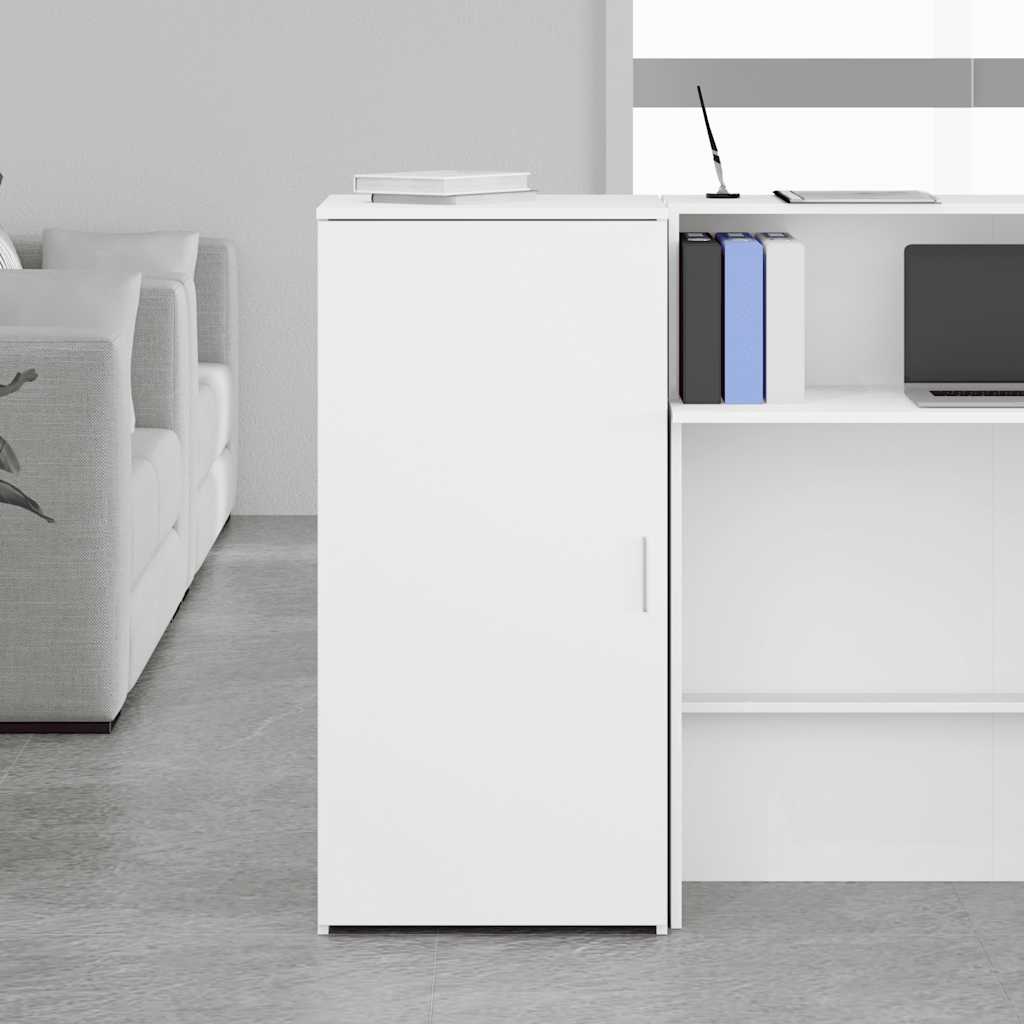 Mobile Portaoggetti Bianco 50x45x103,5 cm in Legno Multistrato | homemem39