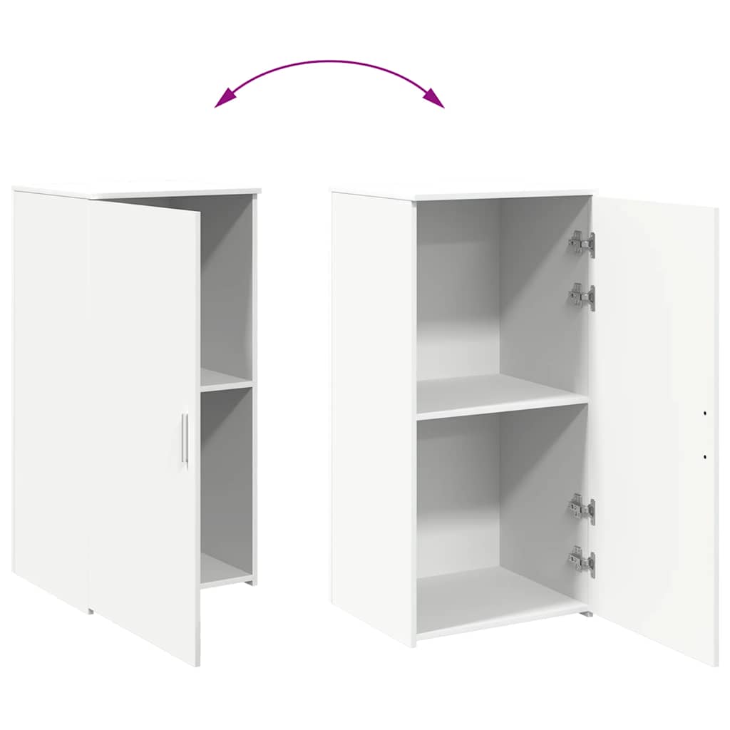 Mobile Portaoggetti Bianco 50x45x103,5 cm in Legno Multistrato | homemem39