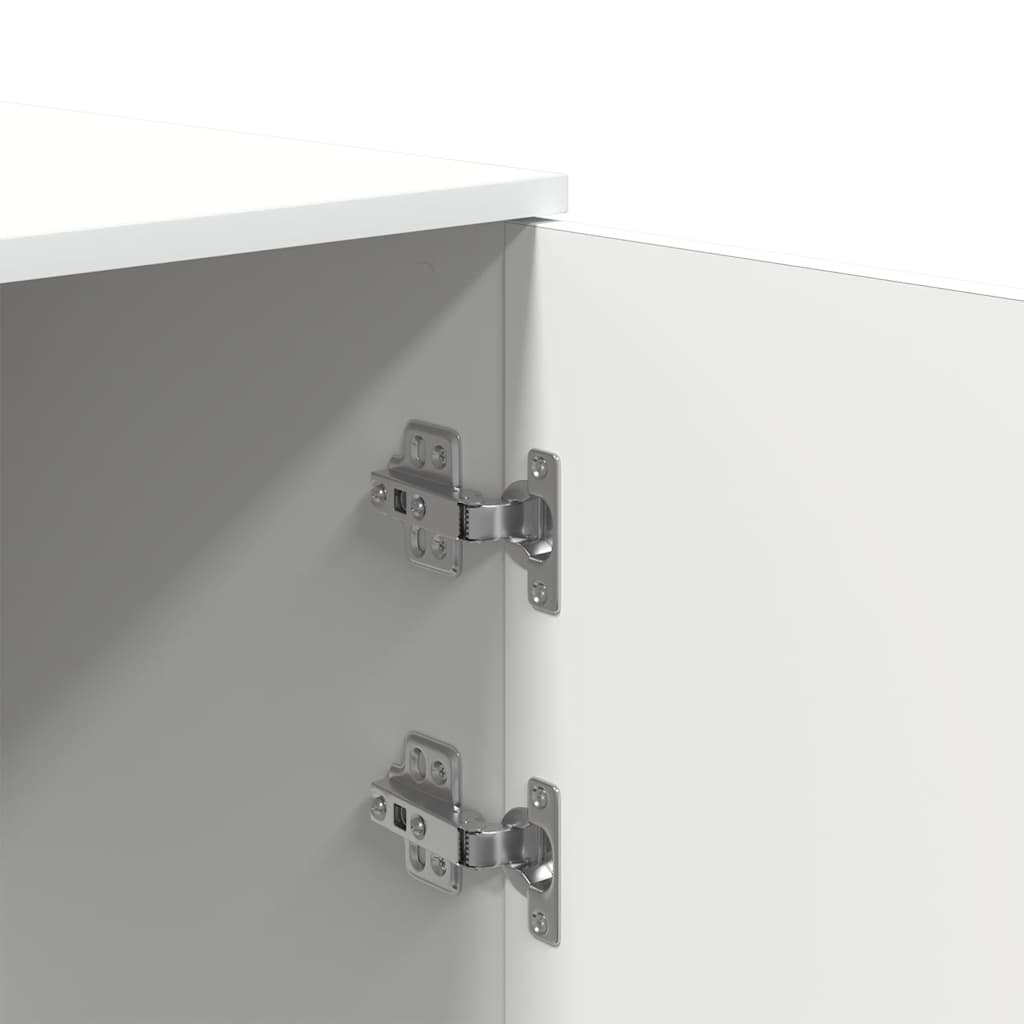 Mobile Portaoggetti Bianco 50x45x103,5 cm in Legno Multistrato | homemem39