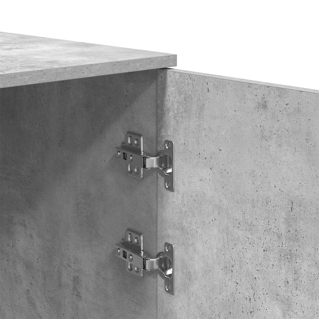 Mobile Portaoggetti Grigio Cemento 50x45x103,5 cm in Truciolato | homemem39