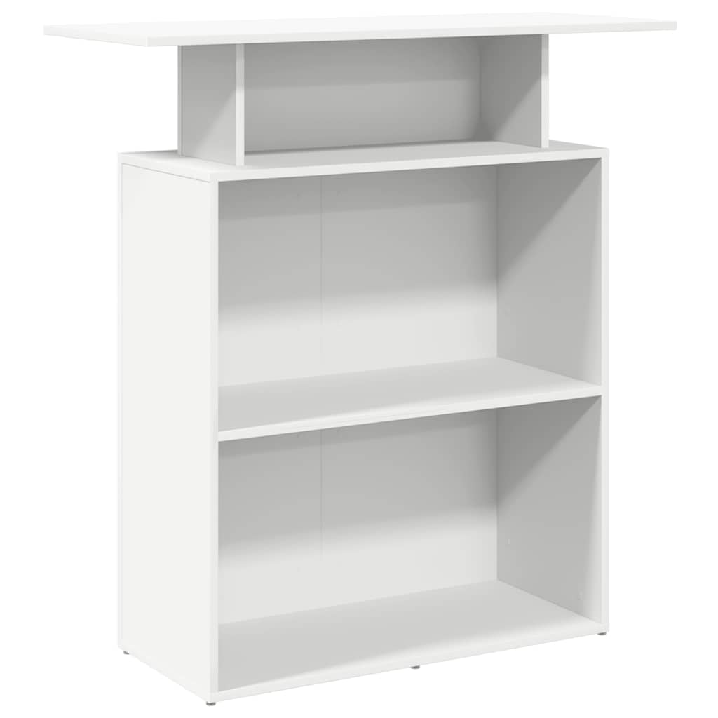 Banco Reception Bianco 100x40x104 cm in Legno Multistrato - homemem39