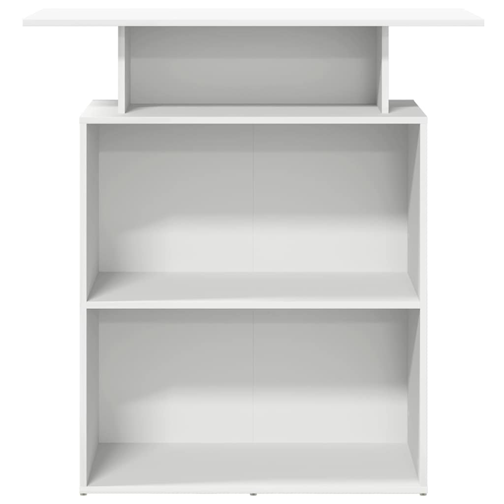 Scrivania per Reception Bianca 100x40x104 cm in Legno Massello | homemem39