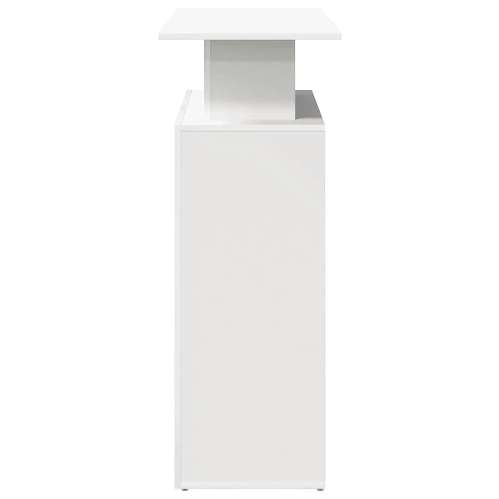 Scrivania per Reception Bianca 100x40x104 cm in Legno Massello | homemem39