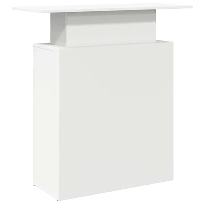 Scrivania per Reception Bianca 100x40x104 cm in Legno Massello | homemem39