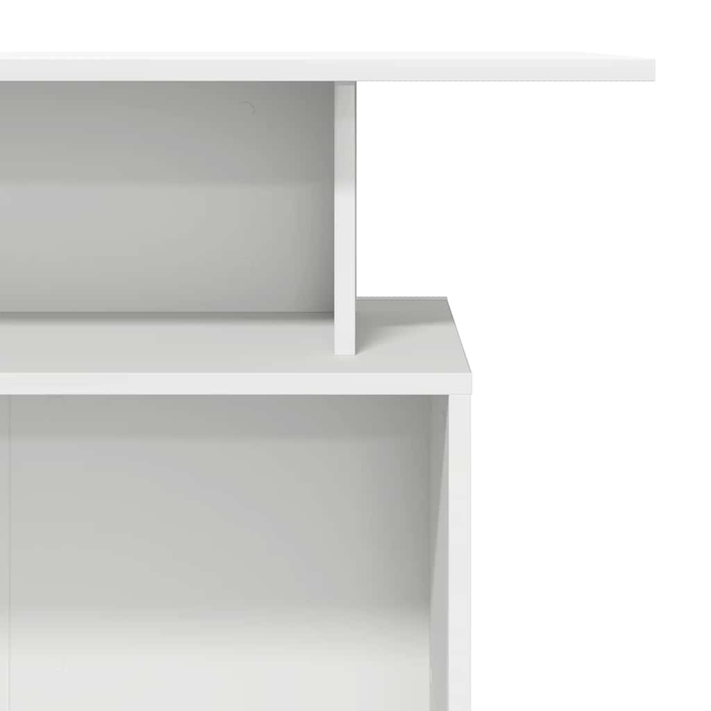 Scrivania per Reception Bianca 100x40x104 cm in Legno Massello | homemem39