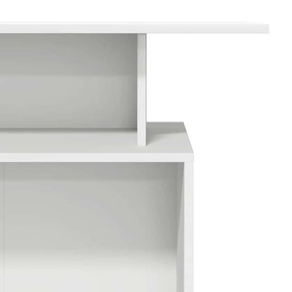 Scrivania per Reception Bianca 100x40x104 cm in Legno Massello | homemem39