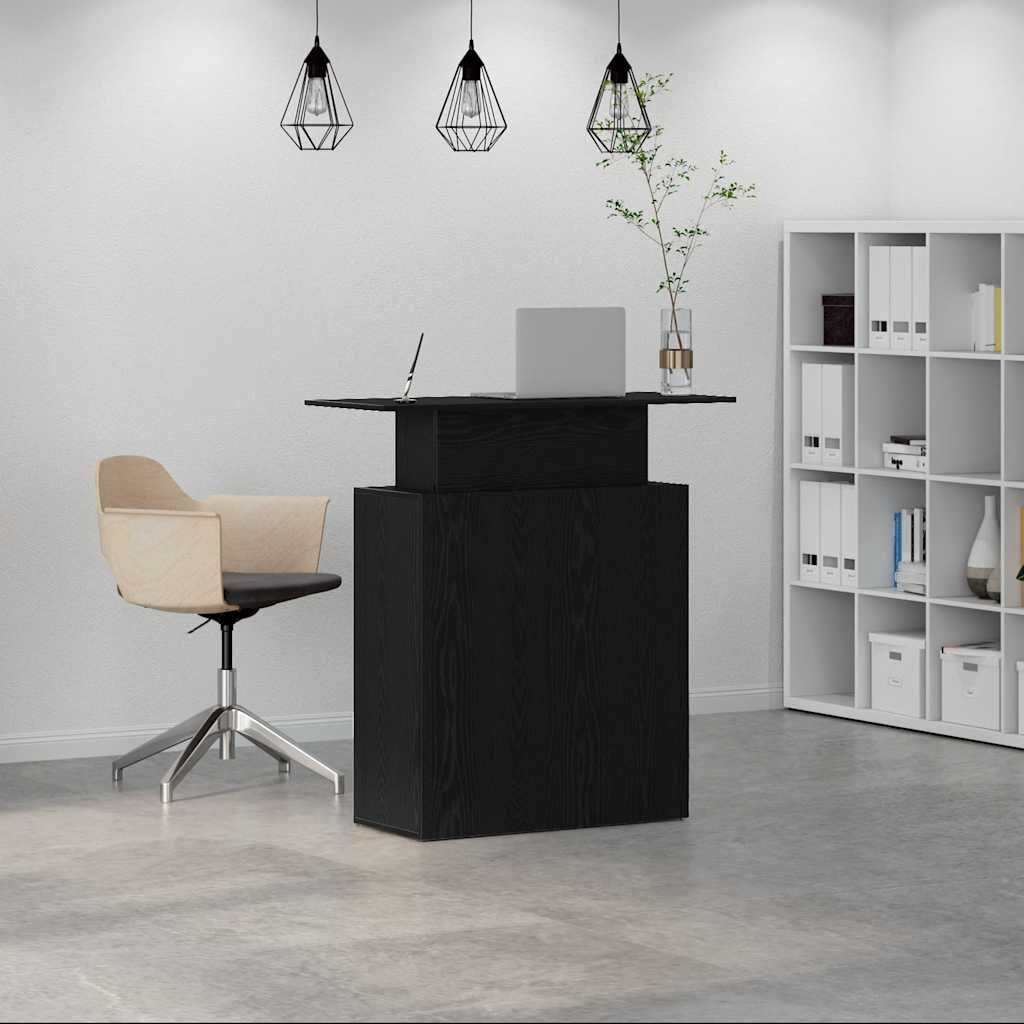 Banco Reception Nero 100x40x104 cm in Legno Multistrato - homemem39