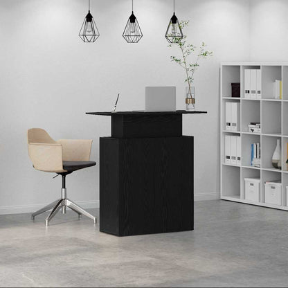 Banco Reception Nero 100x40x104 cm in Legno Multistrato - homemem39