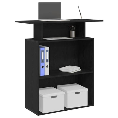 Banco Reception Nero 100x40x104 cm in Legno Multistrato - homemem39