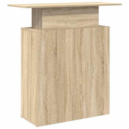 Scrivania per Reception Rovere Sonoma 100x40x104 cm in Legno Massello di Argilla | homemem39