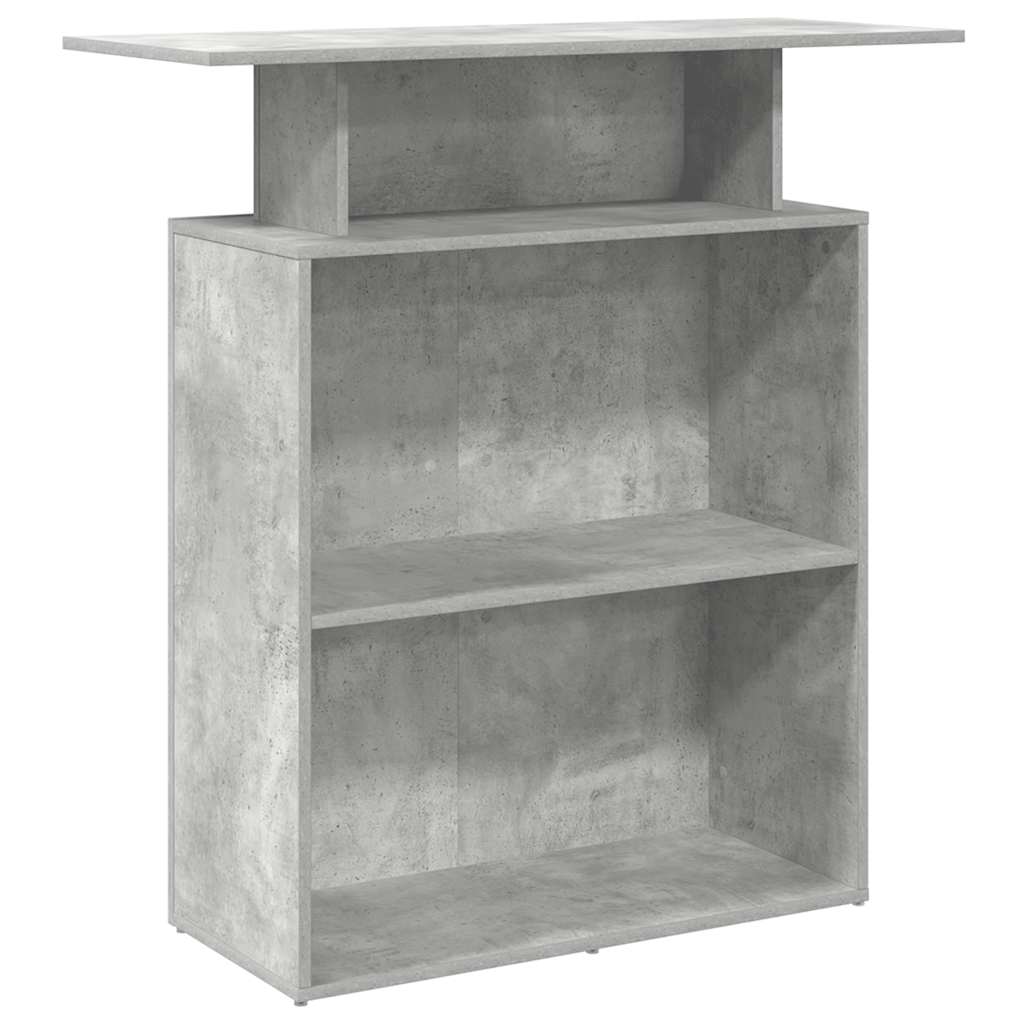 Banco Reception Grigio Cemento 100x40x104 cm Legno Multistrato - homemem39