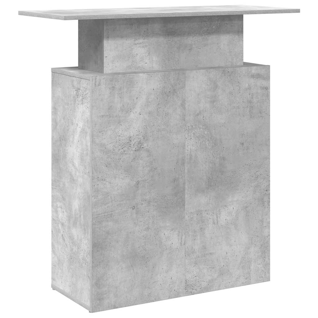 Banco Reception Grigio Cemento 100x40x104 cm Legno Multistrato - homemem39