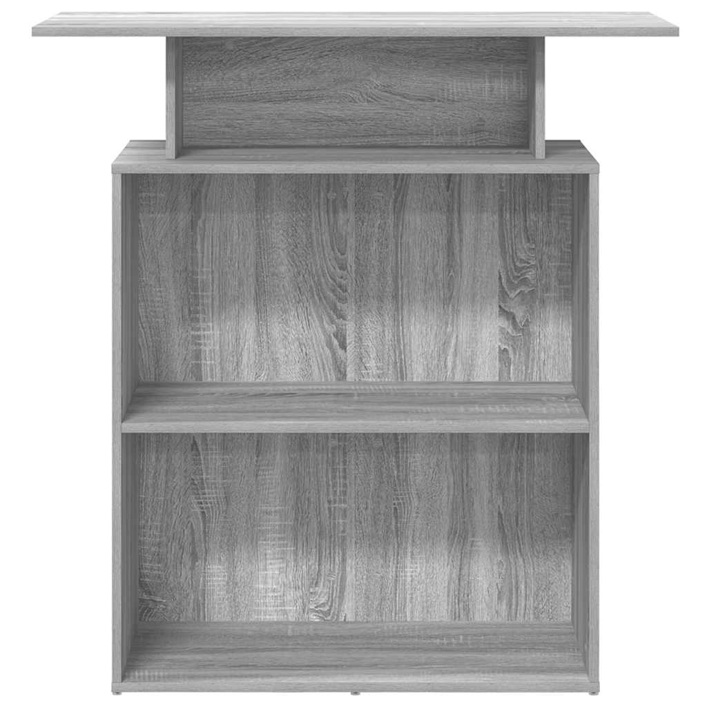 Banco Reception Grigio Sonoma 100x40x104 cm Legno Multistrato - homemem39