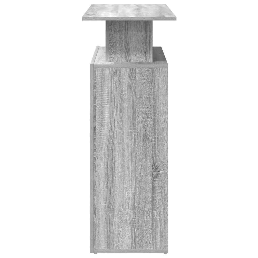 Banco Reception Grigio Sonoma 100x40x104 cm Legno Multistrato