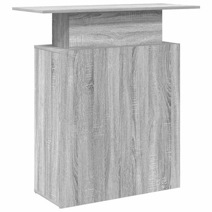 Banco Reception Grigio Sonoma 100x40x104 cm Legno Multistrato - homemem39