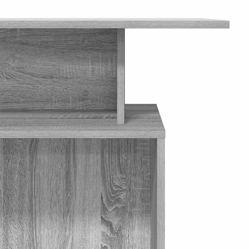 Banco Reception Grigio Sonoma 100x40x104 cm Legno Multistrato - homemem39