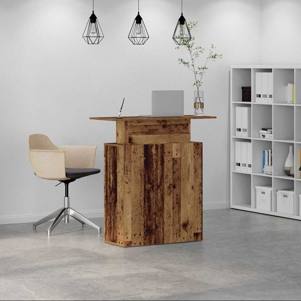 Banco Reception Legno Antico 100x40x104 cm Legno Multistrato