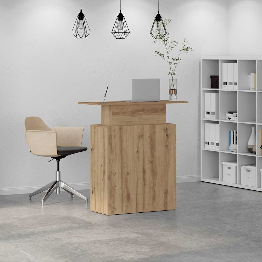 Banco Reception Rovere Artigianale 100x40x104 cm in Truciolato - homemem39