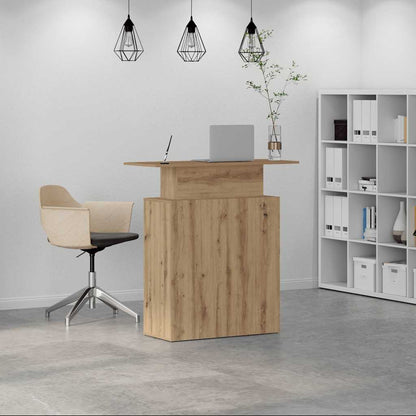 Banco Reception Rovere Artigianale 100x40x104 cm in Truciolato - homemem39