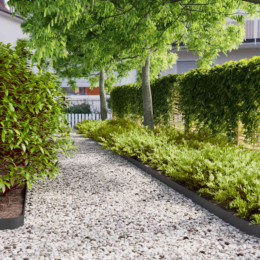 Bordure per Prato 10 pz Nere Acciaio Laminato a Freddo | homemem39