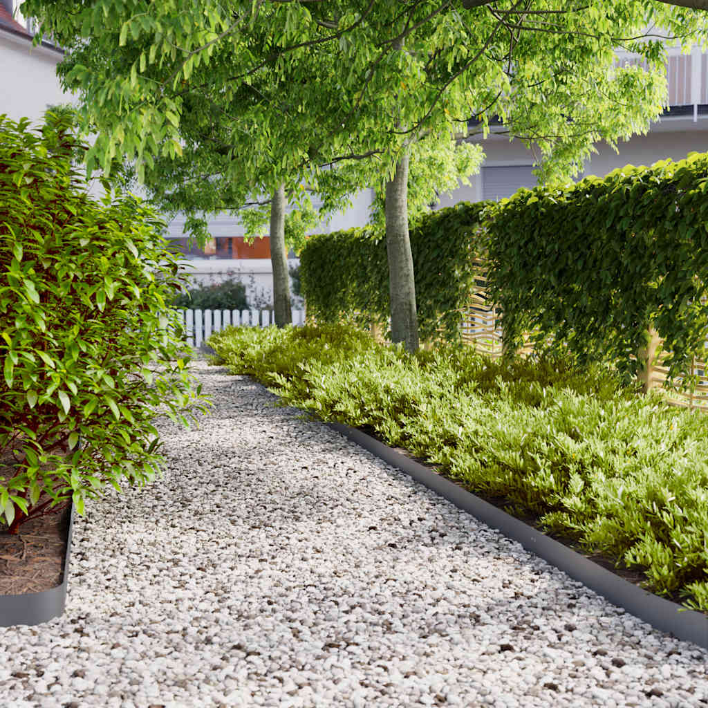 Bordure per Prato 10 pz Antracite Acciaio Laminato a Freddo | homemem39